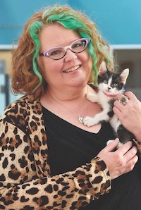 Deborah Dick with cat